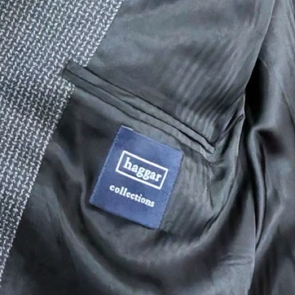 Haggar Charcoal Gray Textured Jacket Blazer - Picture 13 of 14